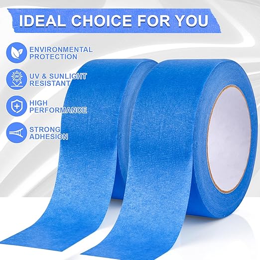 NEOACT 24 Rolls Blue Painters Tape 2 Inch Wide,55 Yards Multi-Surface Residue Free Masking Tape for Walls Painting,Packing,Labeling,DIY Crafts,24 Rolls X 2 Inch X 55 Yards(1320 Yards Total)