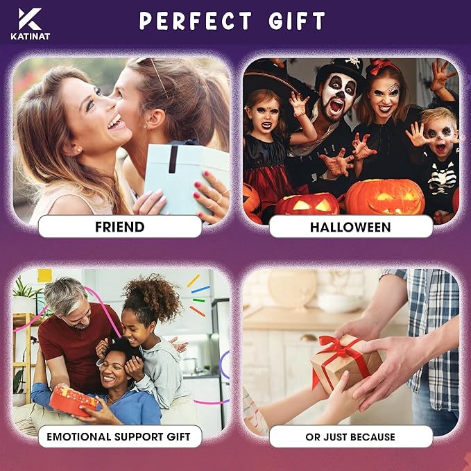 Positive Ghost Affirmation Jar – Halloween Gifts for Kids, Teens, Women – 60 Cute Ghost Cards for Emotional Support, Glow in the Dark Decor, Trick or Treat Basket Stuffer