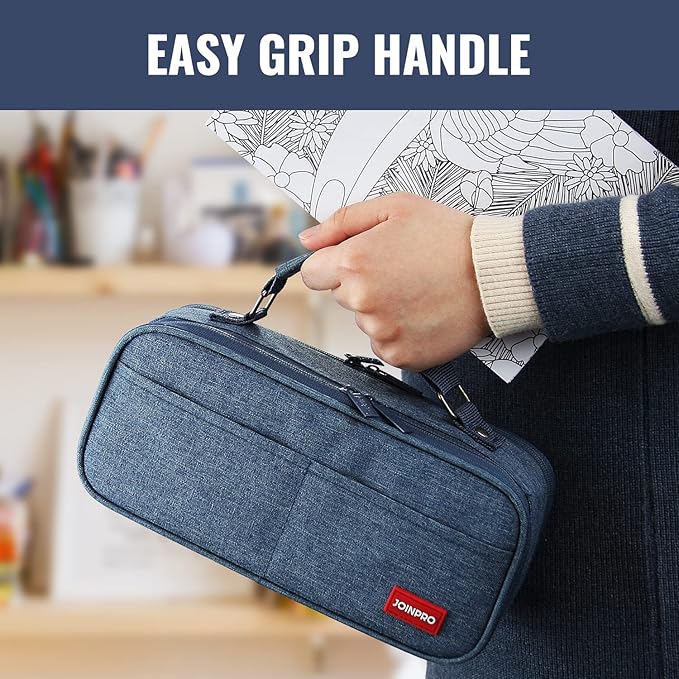 Pencil Case, Large Capacity Pencil Case Organizer; Double Zipper Storage Bag; Big Pencil Pouch for College School Office Teen Girl Boy Men Women Adult