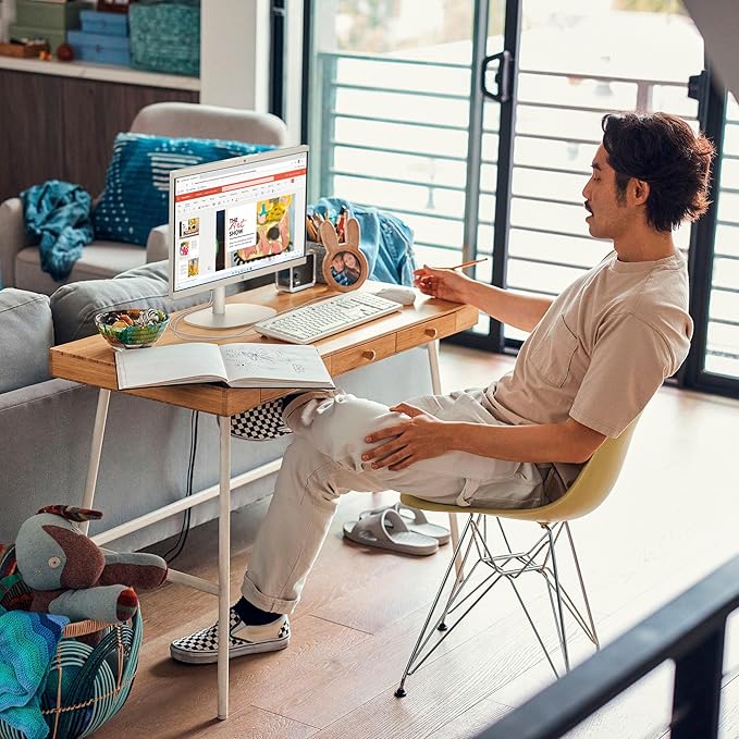 HP 22 inch FHD All-in-One Desktop Computer PC 2025 Flagship, 16GB RAM, 756GB Storage (256GB SSD + 500GB Ext), Intel Celeron CPU, Webcam, WiFi 6, HubxcelAccessory, Win 11 Pro, Lifetime Office 2024