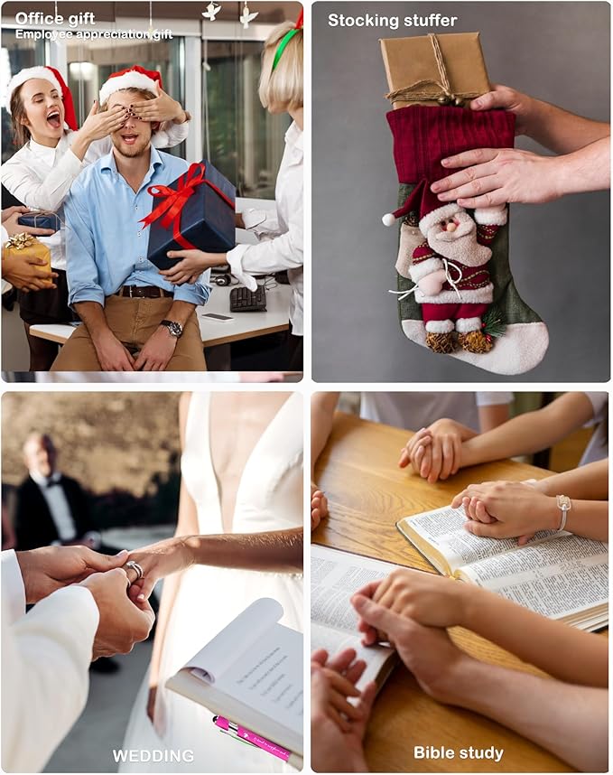 Christian Pens 2-in-1 Stylus Inspirational Bible Verse Pens Bulk Christian Gifts for Men Women Appreciation Gifts for Coworkers Smooth Writing Black Ink for School Office Church Supplies 10-Pack