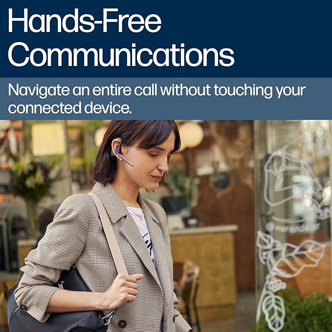 POLY HP Voyager Legend 30 - Bluetooth Monaural Headset - Discreet Boom & 4 Noise-Canceling Mics, WindSmart Technology, All-Day Comfort, Seamless Connectivity, Smart Sensors & Call Controls, Black