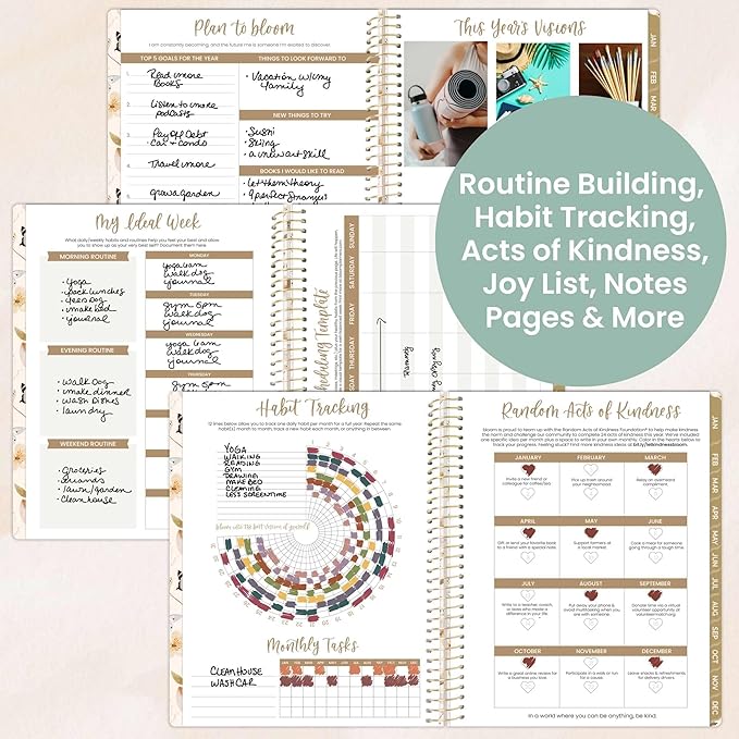 bloom daily planners 2026 Planner (January to December) - 8.5” x 11” Weekly & Monthly Dated Agenda Organizer Book with Stickers & Tabs - Flexible Soft Cover - Butterfly Garden