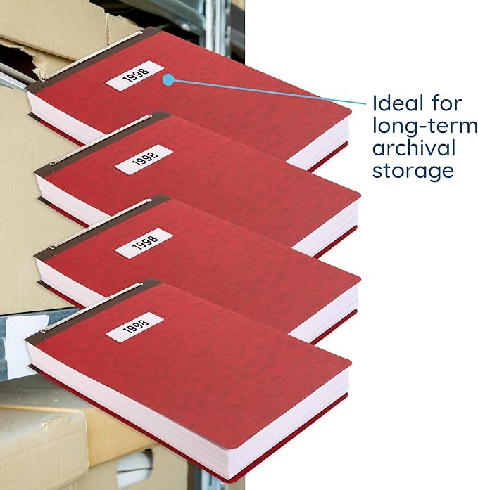 Blue Summit 10 Pressboard Report Covers with Fasteners, 11x17 Folder for Blueprints, 11x17 Portfolio Binder, 3” Capacity, Red, 10 Pack