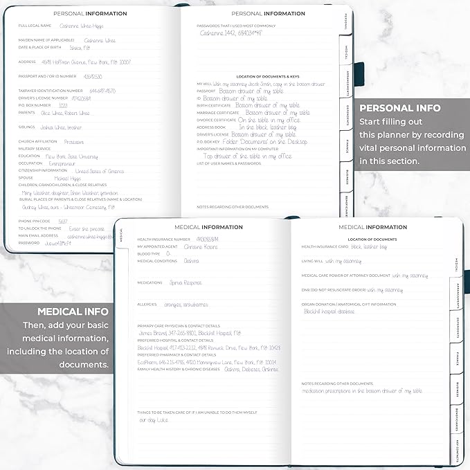 Clever Fox End of Life Planner – Final Arrangements Organizer for Beneficiary, Will Preparation, Last Wishes & Funeral Planning, A4 (Dark Teal)