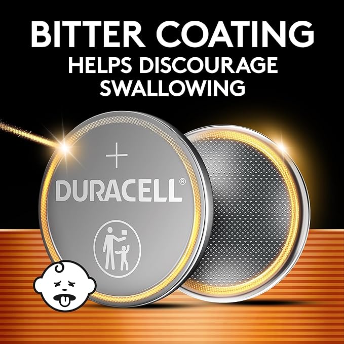 Duracell 2032 Lithium Battery, 9 Count (Pack of 1), Child Safety Features, Compatible with Key Fob, Tea Light Candles and Other Devices, CR2032 Battery