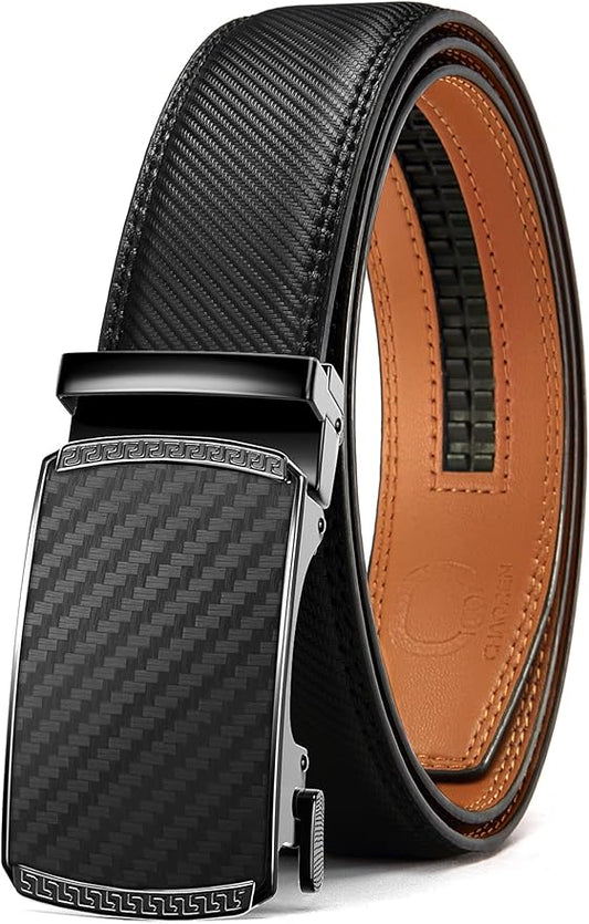 CHAOREN Mens Belt Leather Ratchet Belt - Customizable Fit, Effortless Style (35mm)