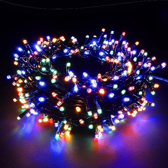 100-1000 LED Christmas Lights, Low Voltage Fairy String Lights with 8 Modes, Ideal for Xmax Tree, Garden, Home, Party, Halloween Festival Deco (Mixed-Color, 200 LEDs)