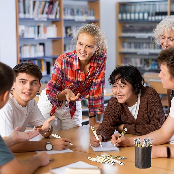 Thenshop 50 Pcs Sunflower Pens Bulk Sunflower Theme Gel Ink Ballpoint Pens Flowers Party Favors Appreciation Gifts for Mom Nurse Employee Office Summer Holiday