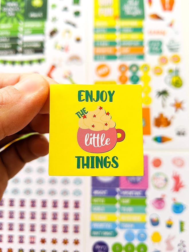 Vladi Creative Aesthetic Planner Stickers – 718 Matte Stickers / 13 Sheets – Seasonal, Holiday, Functional & Productivity – Easy-Peel – Ideal for Bullet Journals, Calendars, Scrapbooking