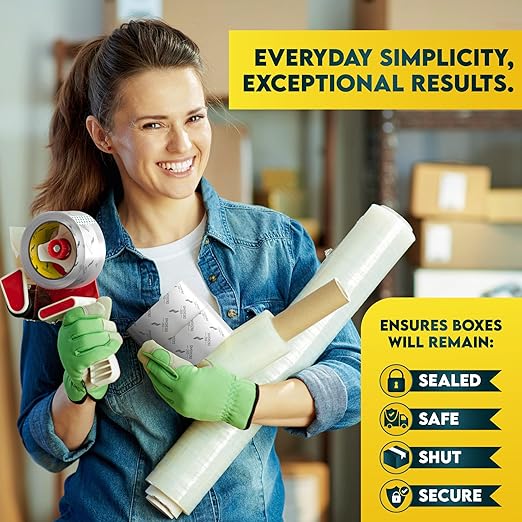 Packing Tape Clear Packaging Tape Heavy Duty Strong Shipping Refills Dispenser Transparent Thick Moving Supplies Mailing Box Sealing Office Storage Home - 60 Yds x 1.88" Wide x 2.7 Mil Thick 36 Rolls