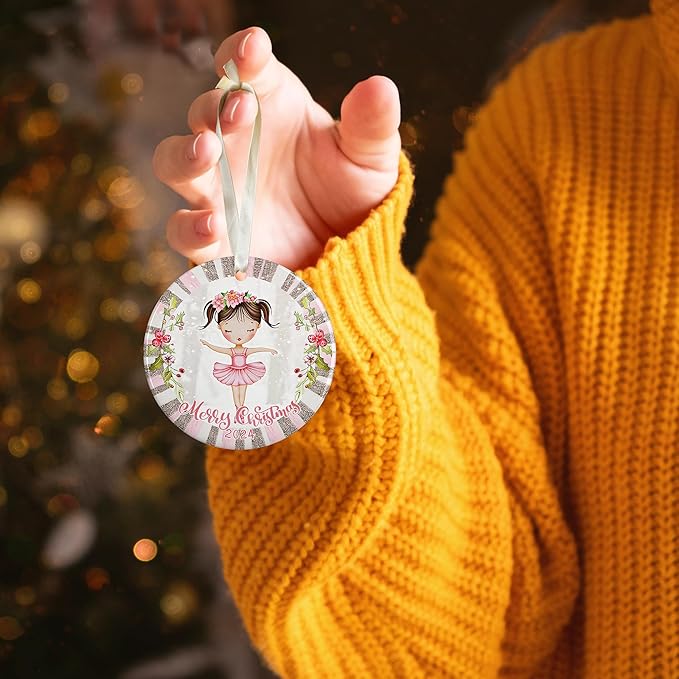 Ballerina Ornaments for Christmas Tree - Ballerina Christmas for Girls - Ballerina Gifts for Girls, Ballerina Gifts for Women - Ceramic Ornament 2024