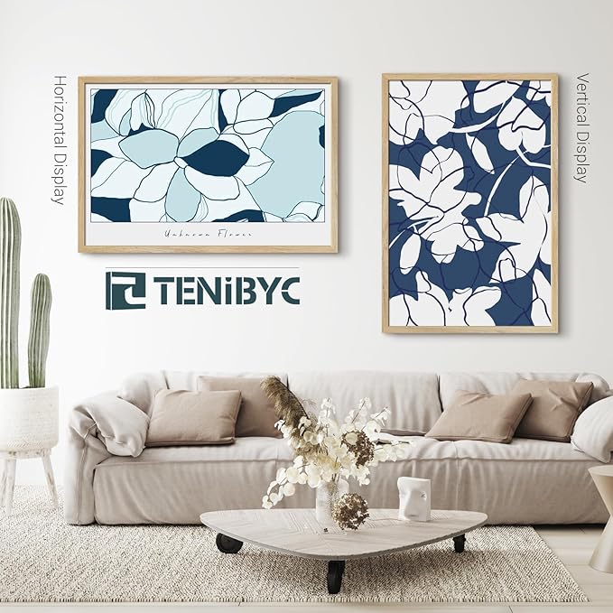 24x36 Poster Frame 4 Pack, Natural Solid Wood Picture Frame, Wall Gallery Frame - Wall Hanging