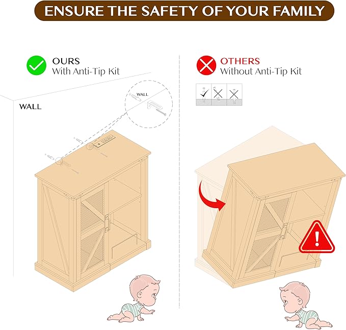 Printer Stand with Storage,File Cabinet with Socket and USB Charging Port,Farmhouse Paper Shredder Stand Rack with Slide-Out Shelf,Walnut