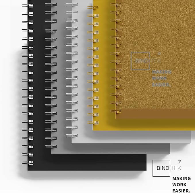 Binditek 50 Pack Double Loop Wire Binding Spines, 1/2 Inch Binding Wire for Letter Size, 3:1 Pitch, 100 Sheet Capacity, 32-Loop, 5 Assorted Colors (Black,Gold,Silver,White,Rose Gold), for Coworkers