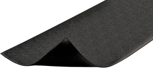Notrax 411 Sof-Tred™ 2' x 60' x 9/16" Anti Fatigue Mat, Enhanced Slip Resistance with Beveled Edges and Pebbled Surface, Ideal for Industrial and Commercial Workplaces, Black, 411R0424BL
