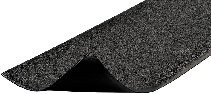 Notrax 411 Sof-Tred™ 4' x 60' x 9/16" Anti Fatigue Mat, Enhanced Slip Resistance with Beveled Edges and Pebbled Surface, Ideal for Industrial and Commercial Workplaces, Black, 411R0448BL