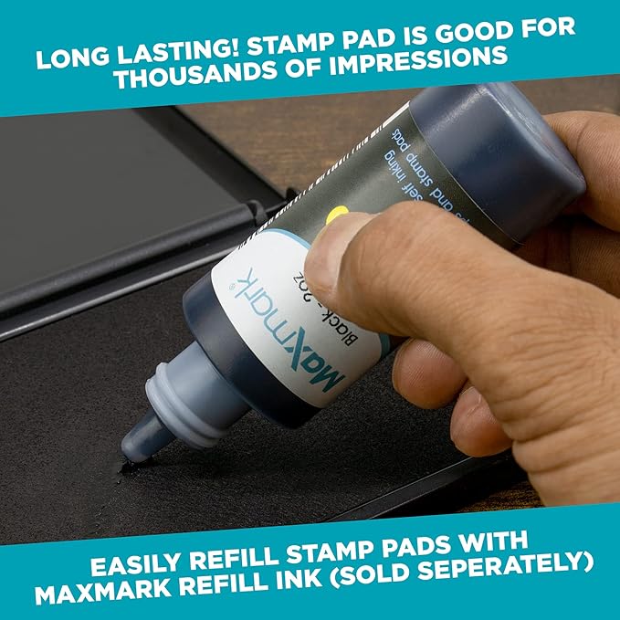 MaxMark Large Purple Stamp Pad - 4-1/4" by 7-1/4" - Premium Quality Felt Pad