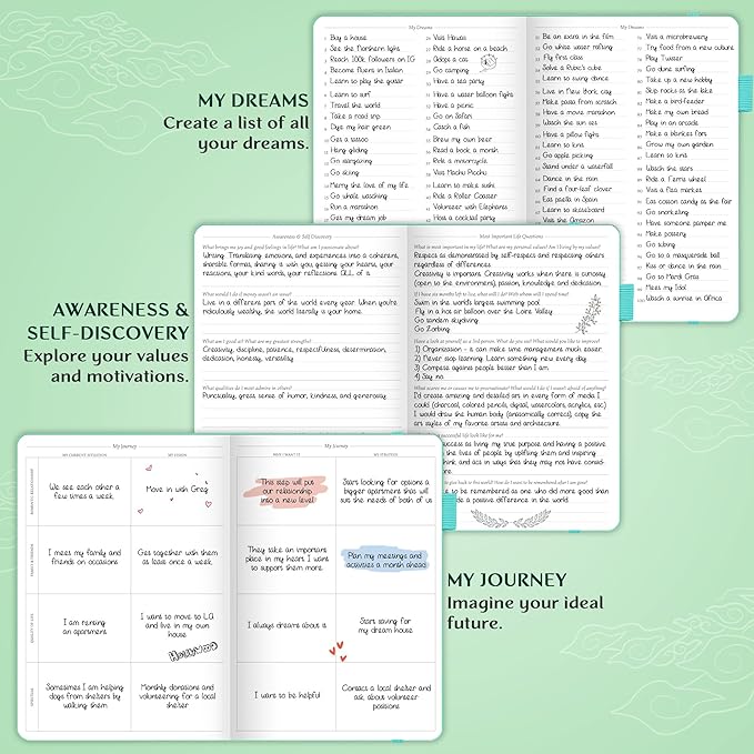 Legend Planner PRO – Deluxe Weekly & Monthly Life Planner to Increase Productivity and Hit Your Goals. Time Management Organizer Notebook – Undated – 7 x 10" Hardcover + Stickers – Mint Green