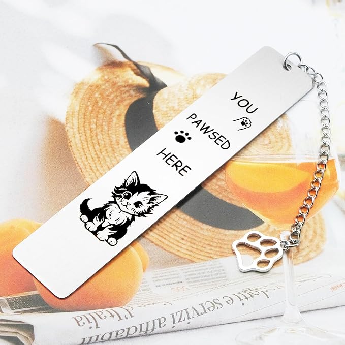 Cat Gifts for Women Men Cat Bookmark for Cat Lovers Book Lover Funny Cute Cat Bookmarks Birthday Christmas Stocking Stuffers for Teen Girls Boys Valentine Pet Day Gift for Bookish Book Accessories