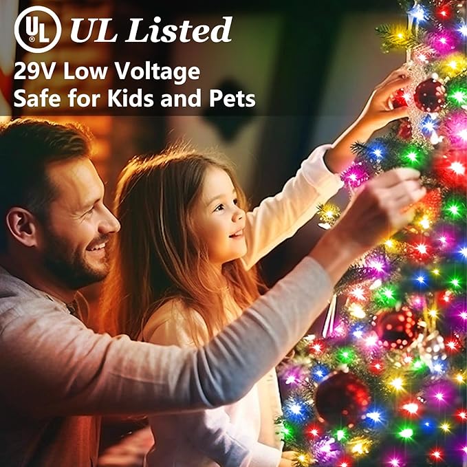 1500 LED 470FT Christmas Lights Outdoor, Christmas String Fairy Lights with Timer & Memory, Waterproof 12 Modes Dimmable Twinkle Tree Lights for Home Patio Wedding Party Yard Xmas Decor, Multicolor