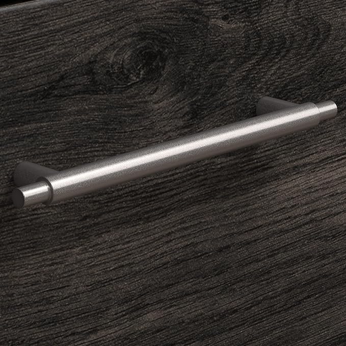 Bush Furniture Key West 2 Drawer Lateral File Cabinet in Dark Gray Hickory | Document Storage for Home Office | Accent Chest with Drawers