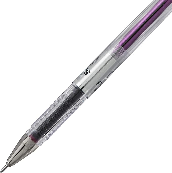 Pentel Arts Slicci 0.25 mm Extra Fine Gel Pen, Violet Ink, Box of 12 (BG202-V)