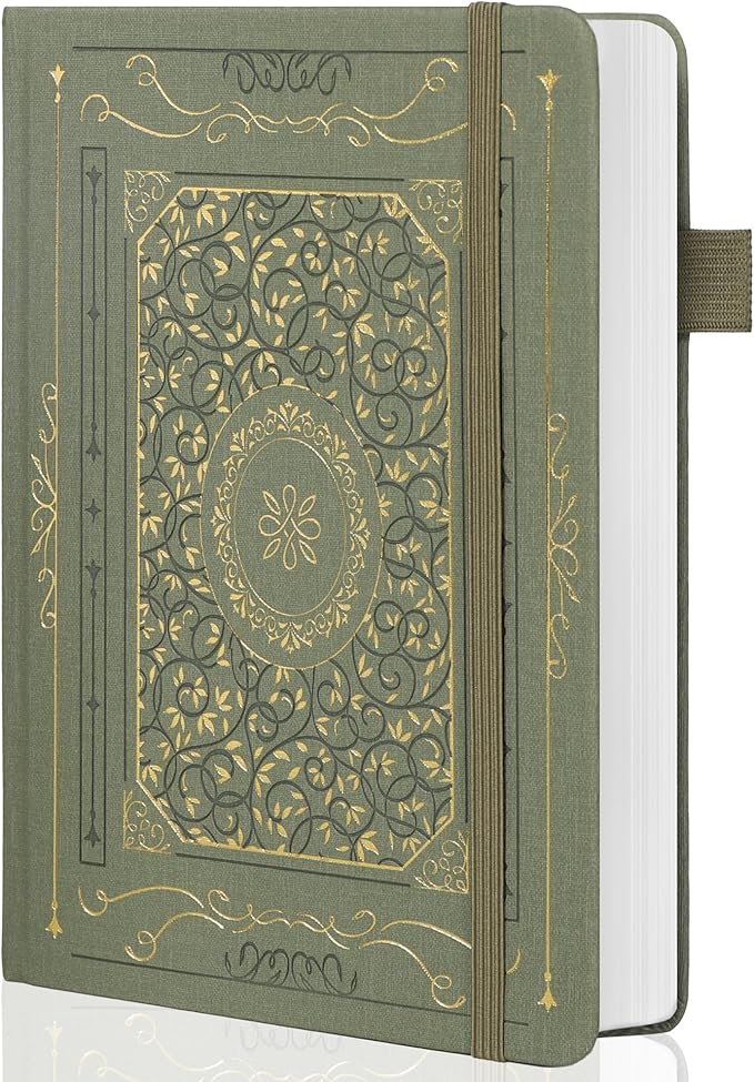 TIEFOSSI Dotted Notebook, 160gsm Thick Paper, Hardcover Dot Grid Journals for Women Men, 192 pages, for Travel, School and Office Use