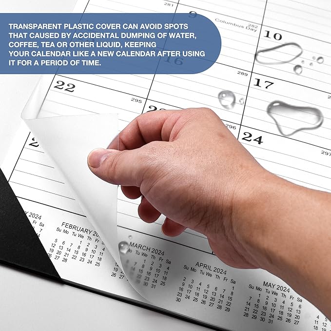 Desk Calendar 2025,January 2025 to June 2026,Large Desk calendar 2025-2026,Desk Calendar 2025-2026 Large 22x17,Classroom 2025 Calendar 22x17" with Round Holes& NOTES List (Black),18 Months Calendar 2025
