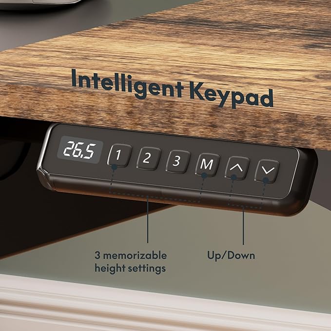 SANODESK Electric Standing Desk with Drawers, 63 x 32 inch Height Adjustable Computer Desk, Home Office Stand Up Desk with 3 Preset Heights, Black