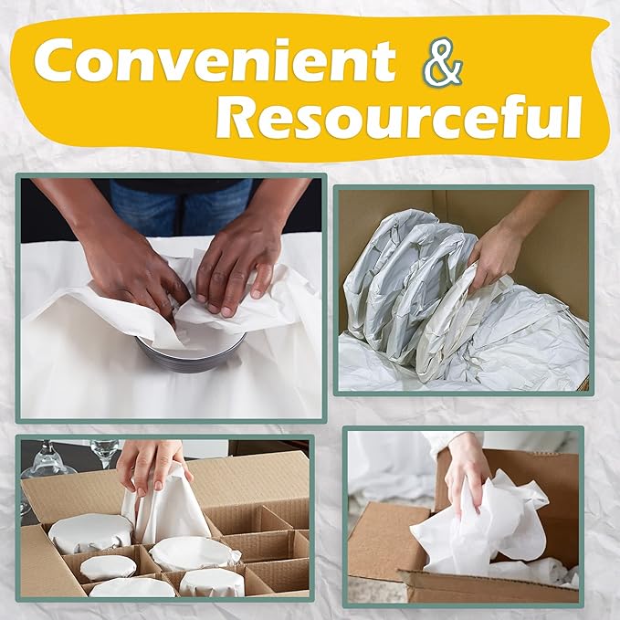 Newsprint Packing Paper Sheets for Moving - 320 Newsprint Paper Sheets for packing supplies -10 lb - 17" x 27" Moving Supplies Packing paper for Dishes and Glasses - Eco Friendly - Made in USA
