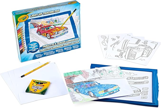 Crayola Light Up Tracing Pad - Blue, Drawing & Tracing Projector for Kids, Holiday & Christmas Gifts for Girls & Boys, Sketching Light Box Table, Toys for Kids, Ages 6+