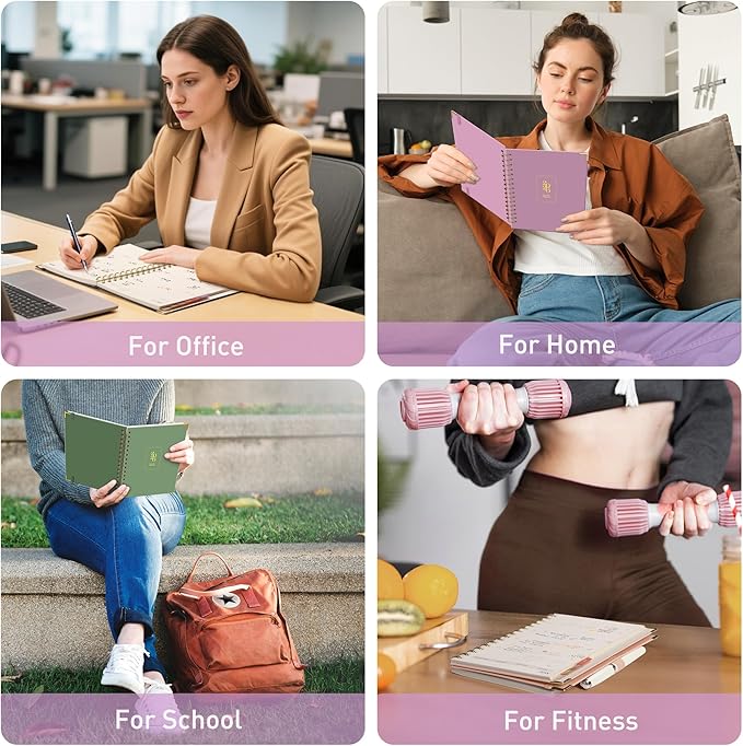 RETTACY 2026 Planner, Weekly and Monthly, Medium Size (5.7" x 8.3"), Jan - Dec 2026, Agenda, Calendar, 12 Month Tabs, Hardcover, 100 GSM Thick Paper, Spiral-bound (Lilac)