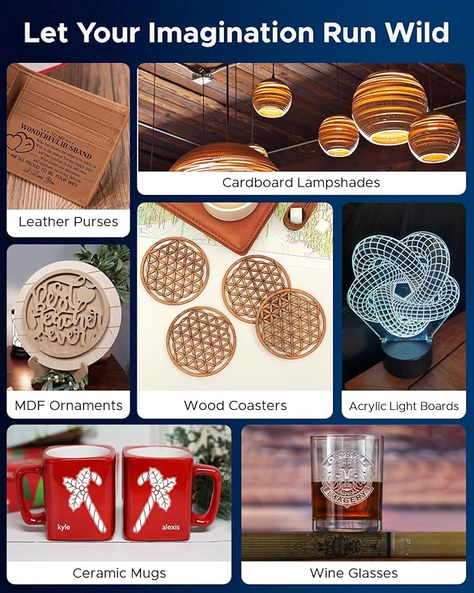 OMTech 90W CO2 Laser Engraver | 20"x28" Work Area | Air Assist & 4-Way Pass-Through | Water Pump | Cuts & Etches Wood, Glass, Acrylic | High-Power, Safe, Efficient Commercial Laser Cutter