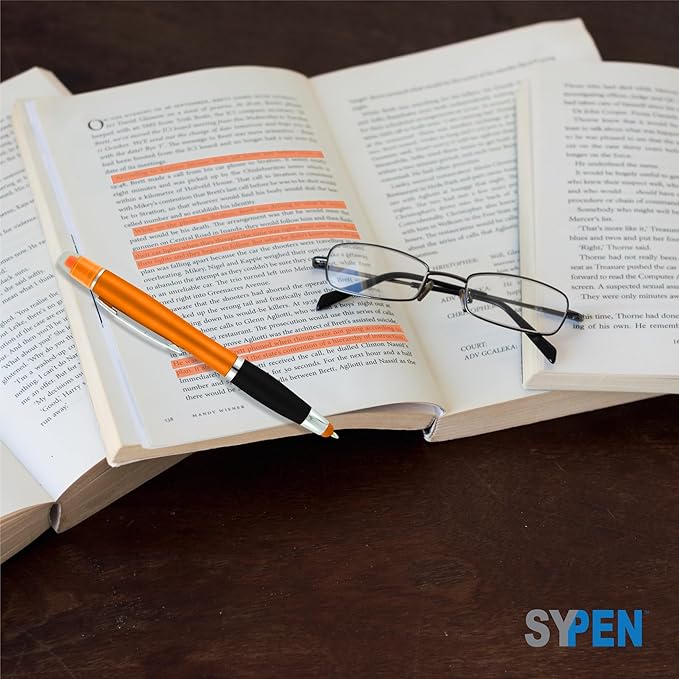 Personalized Pens with Gel Highlighter and Stylus -200 Pack Bulk-Free Imprint - 3 In Bible Highlighter No Bleed, Ballpoint Pen, and Stylus Combo- add Custom Name, Logo or Gift Message- Blue