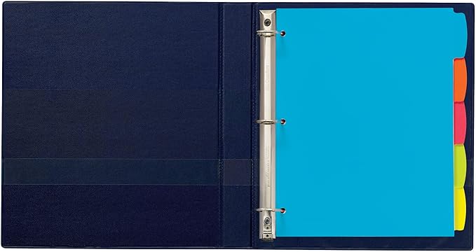 Avery Big Tab Write & Erase Durable Plastic Dividers for 3 Ring Binders, 5-Tab Set, Bright Multicolor, 1 Set (16129)