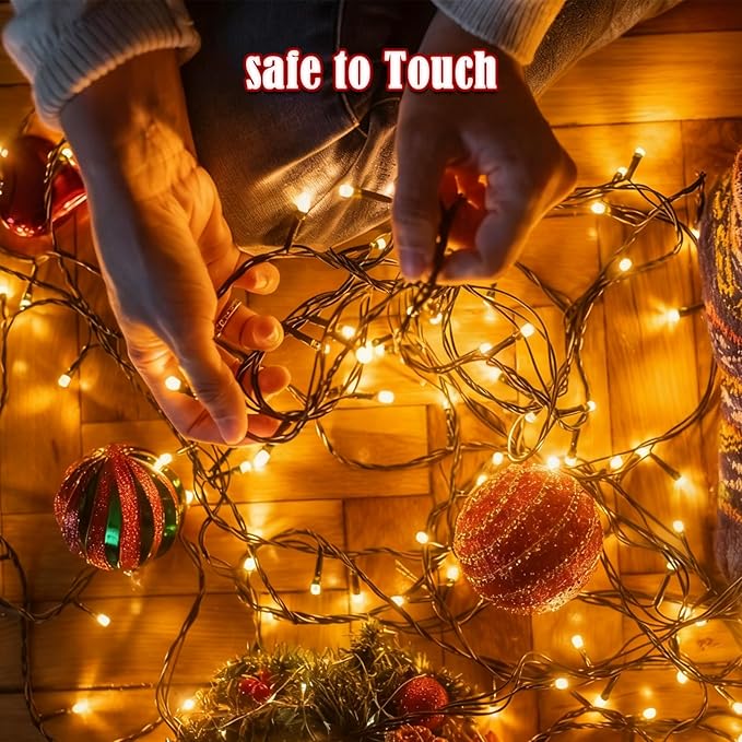 2025 New Voice Control 88ft 240LED Smart Christmas String Lights Outdoor/Indoor | String Lights with Remote, 12Modes, 7Voice Commands & Timers, Christmas Twinkle Light for Xmas Tree Decor (Warm White)