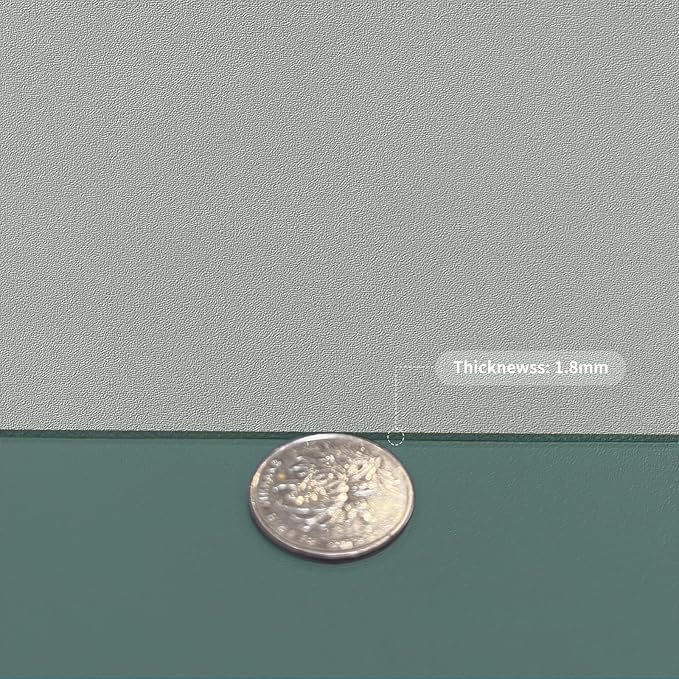 Leather Desk Mat,1.8mm Thick,16x60 Inch Desk Cover,Desk Protector Mat,Dresser Cover Top,Leather Table Cover,Side Table Cover,Office Desk Cover,Office Table Cover(Aqua Blue+Gray,16x60)