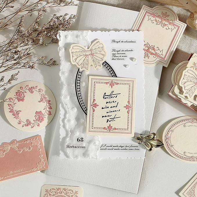 Maxleaf 120pcs Vintage Scrapbooking Letter Writing Paper for Journaling Supplies, Aesthetic Decorative Craft Material Paper for Junk Journals Planner Scrapbook