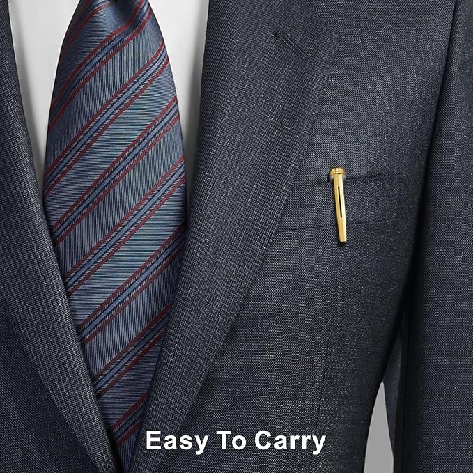 Cambond Ballpoint Pens Black Ink Pens - Gold Bulk Pen Gift for Men Women Police Retractable Smooth Writing Pen Pack Black Ink 1.0 mm Medium Point,3 Pens with 3 Refills (Gold)