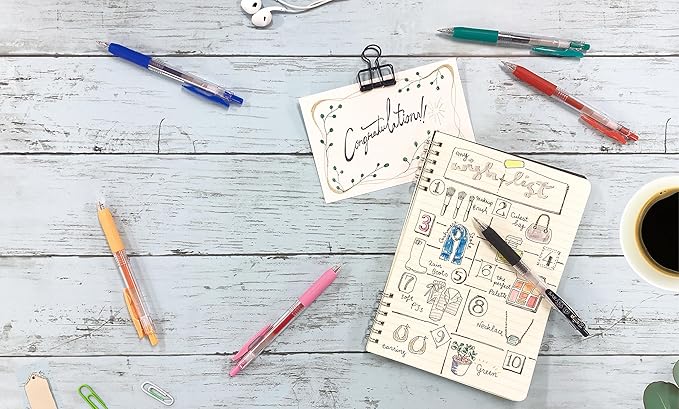 Zebra Pen Sarasa Clip Recycled Retractable Gel Pen, Fine Point, 0.5mm, Red Ink, Ideal for School Suppies and Teacher Supplies, 75% Recycled, 12-Pack (47330AMZ)