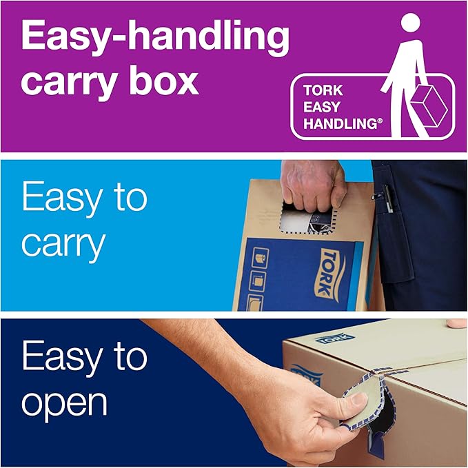 Tork Hand Towel Roll, Natural White, Universal, H86, for Mini Dispensers, 100% Recycled, 1-Ply, 12 Rolls x 425 ft, 8621400