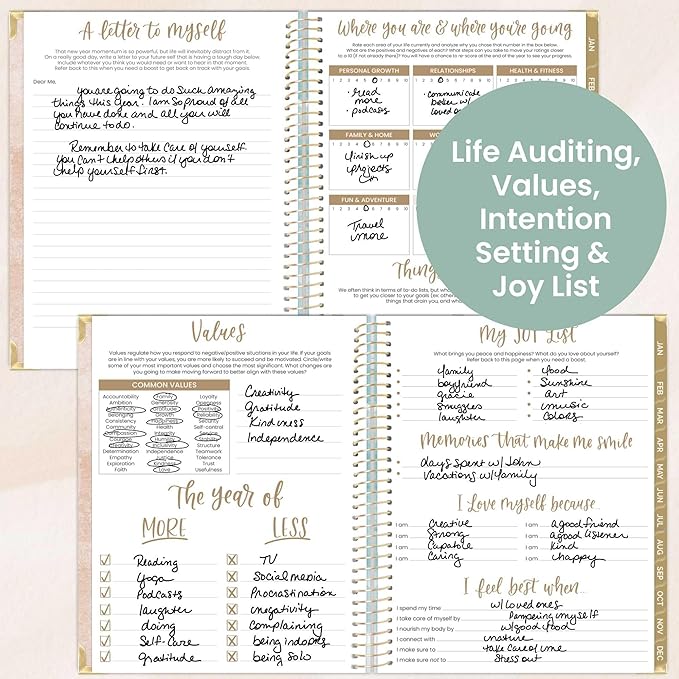 bloom daily planners HARDCOVER 2026 Planner (January to December) - 8.5” x 11” Weekly & Monthly Dated Agenda Organizer Book with Stickers & Tabs - Ocean Oasis