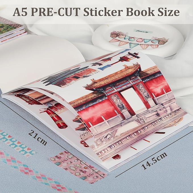 Snycler Ancient Times Theme Sticker Scrapbooking Supplies for Junk Journal, 20 Sheets PET Stickers - Vintage Journaling Stickers, Ephemera Sticker Book Pre Cut, Planner, Junk Journal Supplies