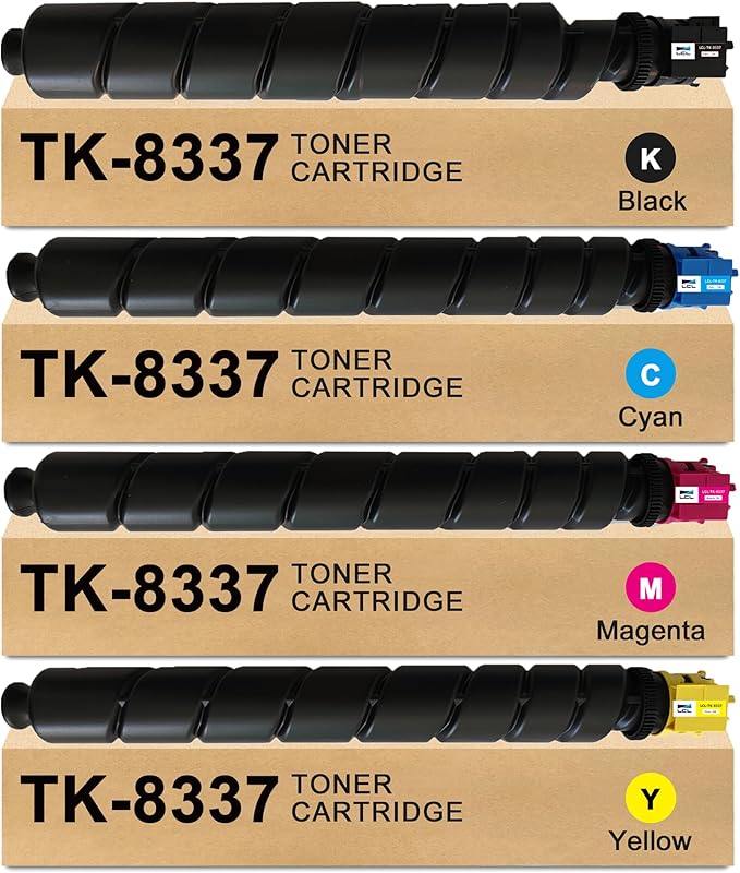 LCL TK8337 TK-8337 Toner Cartridge High Yield Replacement for TK-8337K TK-8337C TK-8337M TK-8337Y for Kyocera Taskalfa 3252ci 3253ci cs3252ci cs3253ci Printer (Black Magenta Cyan Yellow,4-Pack)