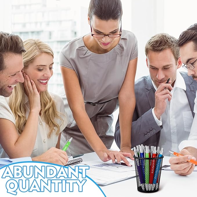 Yeaqee 100 Pcs Inspirational Pens Employee Appreciation Back to School Gifts Motivational Thank You Metal Greeting Quote Ballpoint Pen for Coworker Teacher(Multicolored,Member)