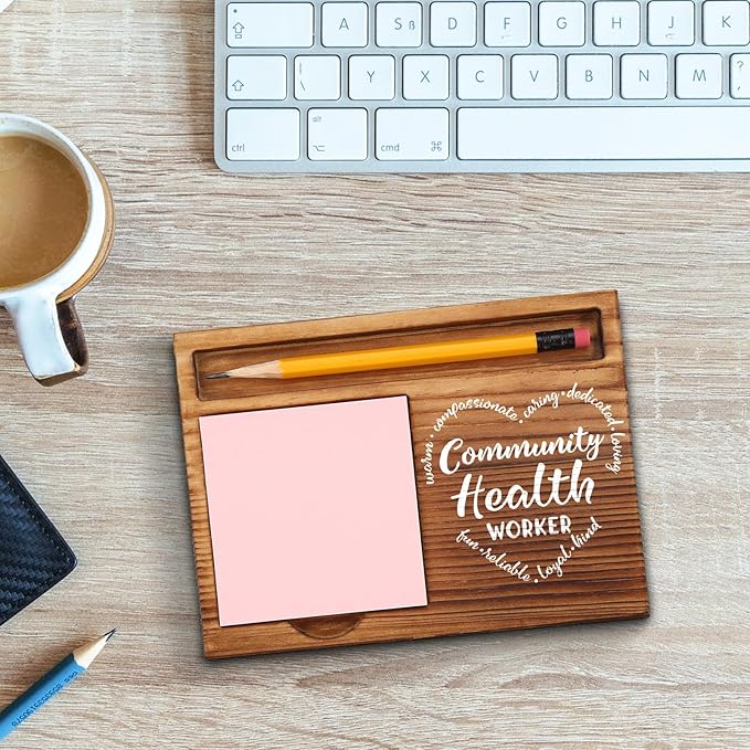 Community Health Worker Gifts, Community Health Worker Appreciation Gifts, Thank You Gifts for Community Health Worker, Health Care Worker Desk Self-Stick Note Pad Holders GSH14