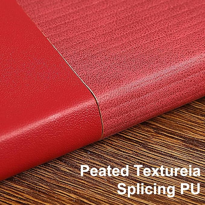 Lined Journal Notebook for Work College Ruled Note Book 5.79"x8.27" A5 PU Leather Daily Journaling 216 Pages for Women Men Writing Home School Supplies Business (Red)