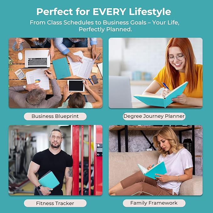 Weekly Monthly 2026 Planner (Jan.26-Dec.26),8.5"x6.5",12 Months Agenda Plan with Month Tabs & Pocket,Expenses/Note Pages, Appointment Book Calendar with Vegan Leather Cover,Light Blue