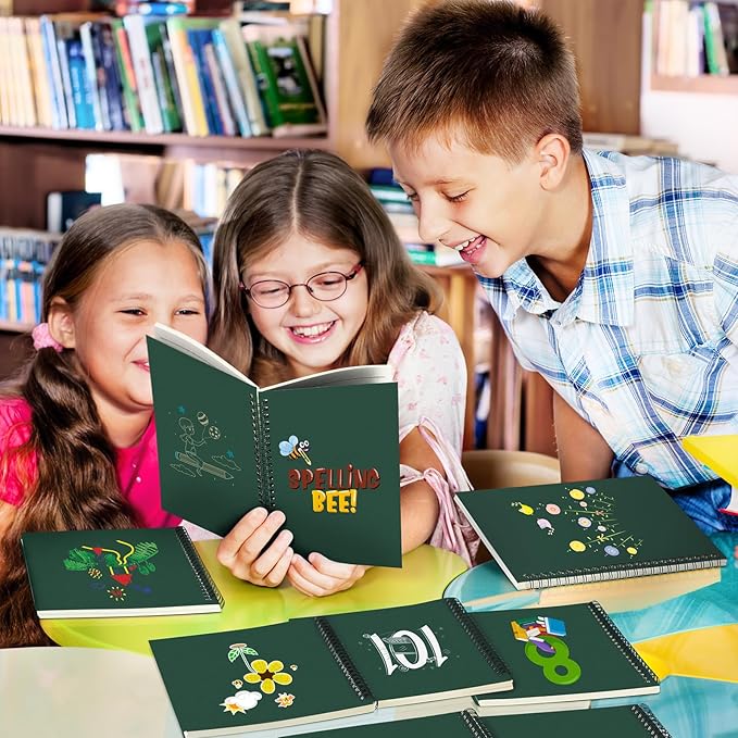 Yahenda 108 Pcs Spiral Notebook Bulk A5 Journal Lined 8.3'' x 5.5'' Writing Composition Paper Small Notepad Subject Notebook for Students Office Business Back to School Supplies (Deep Green)